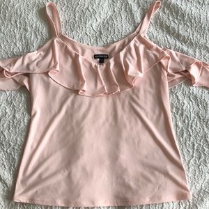 Off the shoulder, ruffled top